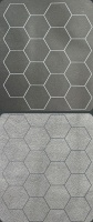 Reversible Megamat Black/Grey (1\'\' hexes) 34.5\"X48\"