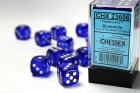 Noppasetti: Chessex Opaque 16mm D6 Blue/white (12)