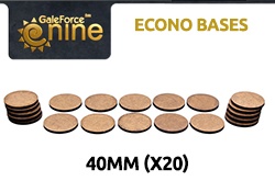 GF9 Econo Bases 40mm round (x20)