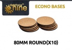 GF9 Econo Bases 80mm round (x10)