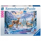 Palapeli: Ravensburger - Deer And Stags In Winter (1000)