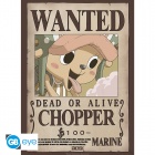 Juliste: One Piece  - Wanted Chopper (52x38cm)