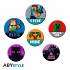 Pinssi: Minecraft - Badge Pack - Characters