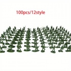 Plastic Soldiers 100pcs (3.5cm) (Green)