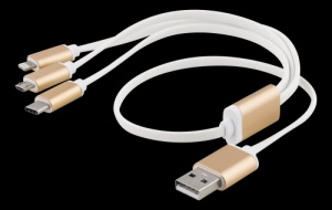 Epzi: Universal 3-in-1 Latauskaapeli (USB-A to Lightning/USB-C/Micro-USB)