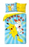 Pussilakanasetti: Pokemon - Pikachu & Scorbunny Reversible Single (140x200cm)