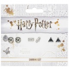 Harry Potter Earrings P 9 3/4, Hedwig&Letter, DeathlyHallows. 3p