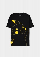 T-Paita: Pokemon - Pikachu (Black, Short Sleeved) (M)