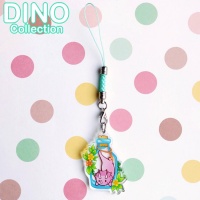 Knnykkkoru: Dino Collection - Bottle Triceratops Phone Charm (3cm) (Niramuchu)