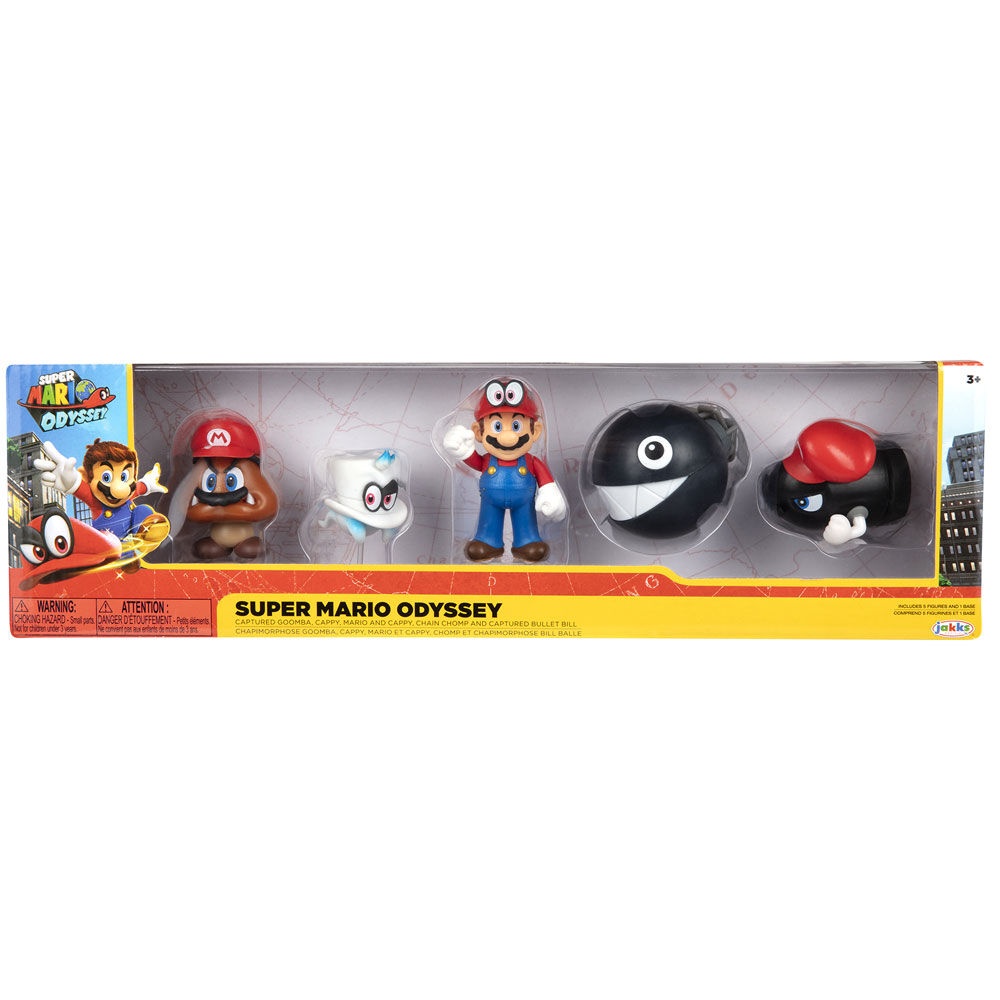 Super Mario Bros: World of Nintendo - Super Mario Odyssey 5-Pack (6.5cm) -  34.90e - Gadget + lelut - Puolenkuun Pelit pelikauppa