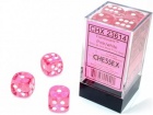 Noppasetti: Chessex Translucent 16mm D6 Pink/White (12)