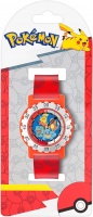 Pokmon: Red Strap Character Dial Time Teacher Watch