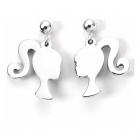 Barbie: Stud Earrings - Silhouette (Sterling Silver)