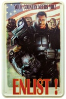Kyltti: Fallout - Enlist Metal Sign