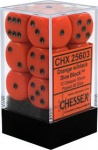 Noppasetti: Chessex Opaque 16mm D6 Orange/Black (12)