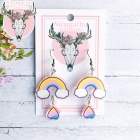 Korvakorut: Alpacorn Rainbow Drops Earrings (4cm) (Niramuchu)