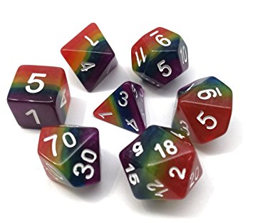 Gem: Rainbow Dice Set (7 noppaa)