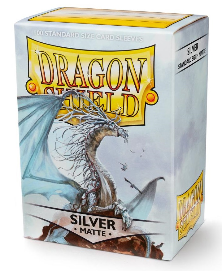 Dragon Shield: Standard Sleeves - Matte Silver (100)