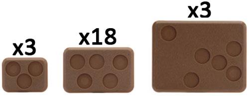 XX108 Mixed Bases (with Figure Holes)