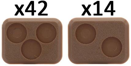 XX112 Small Bases - 2 and 3 holes